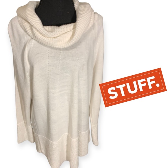 Calvin Klein Sweaters - Calvin Klein Women's Cream Cowl Neck Sweater (item#10140)